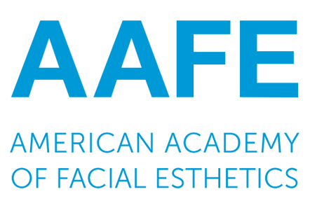AAFE American Academy of Facial Esthetics logo in blue text